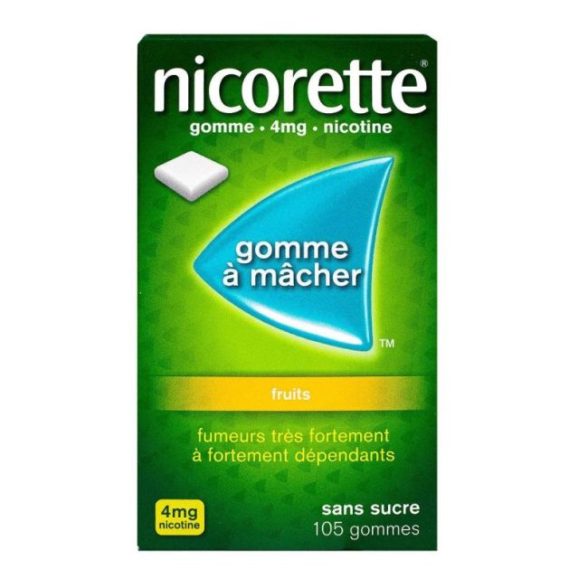 Nicorette 4 Mg Gom A Macher Medic Fruits Sans Sucre Plq/105