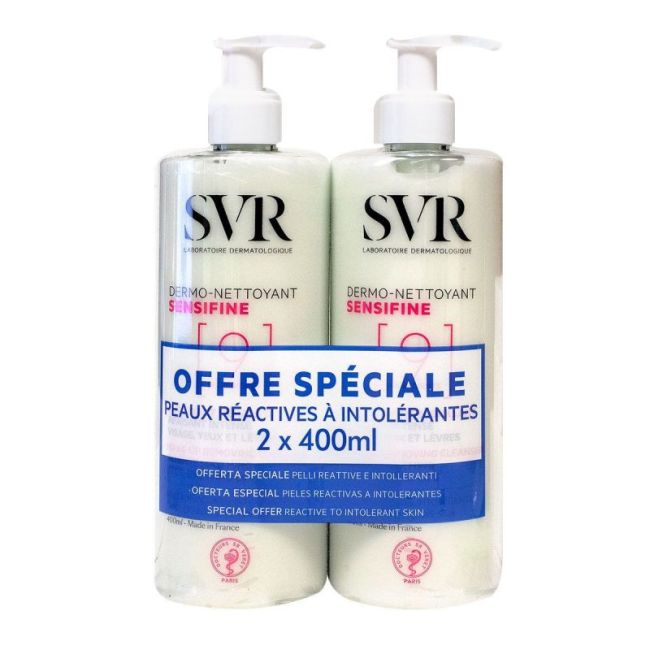 Svr Sensifine Dermonettoyant Lait Nettoyant Demaquillant Apaisant Intense 2Fl Pompe/400Ml