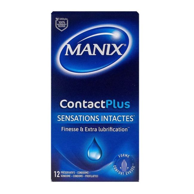 Manix Contact Plus Preservatif Lubrifies B/12