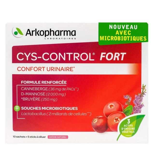 Cys-Control Fort Avec Microbiotiques Pdr Or 10Sach+5Sticks
