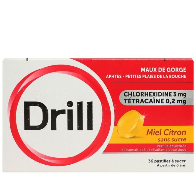 Drill Past Miel Citron Sans Sucre Edulcoree A L'isomalt Et A L'acesulfame Potas Plq/36