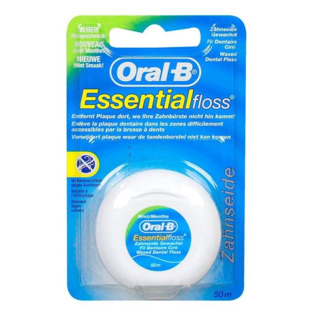 Oral B Fil Dentaire Cire Menthole 50M Boite