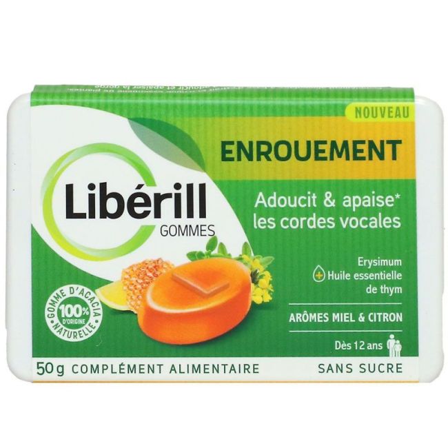 Liberill Gomme Enrouement B/50G