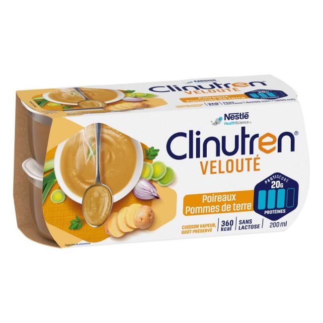 Clinutren Soupe Veloute Nutriment Poireaux Pommes De Terre 4Cups/200Ml