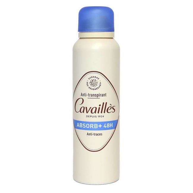 Cavailles Deo Absorb + Deodorant 48H Ani-Traces Spray/150Ml