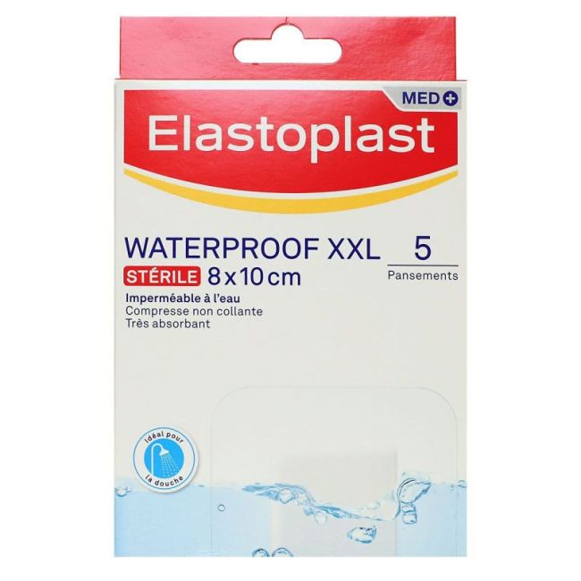 Elastoplast Med Waterproof Xxl Pans 10X8Cm B/5