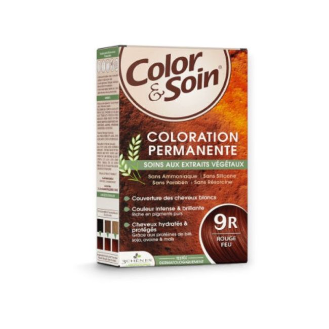 Color&Soin Kit Coloration Permanente 9R Rouge Feu