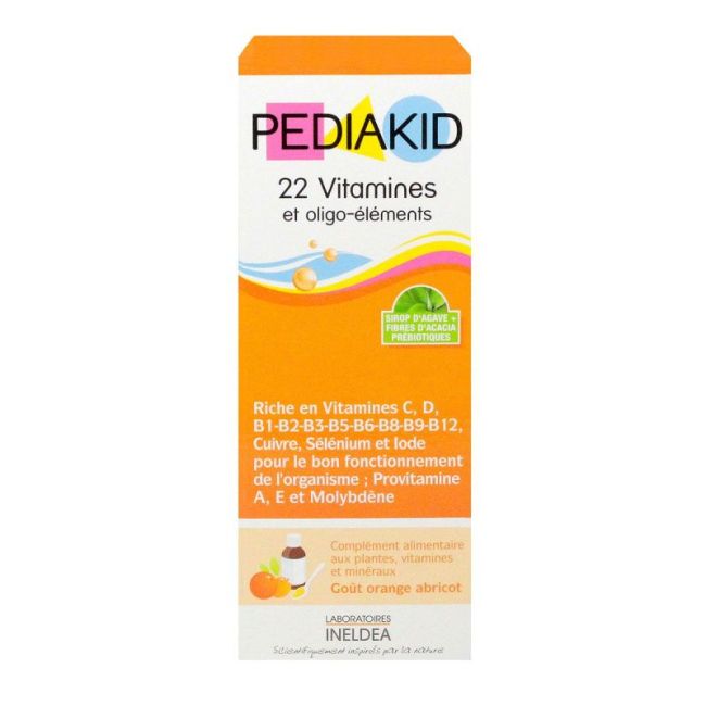 Pediakid 22 Vitamines Et Oligo-Elements Sirop Abricot Orange Fl/125Ml
