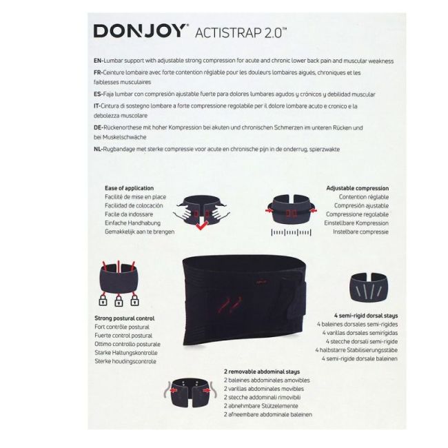 Actistrap 2.0 Ceinture Lombaire H26Cm M