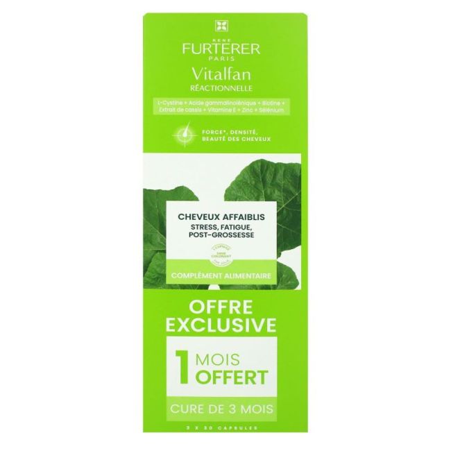 Vitalfan Caps Anti-Chute Reactionnelle Sans Colorant 3B/30
