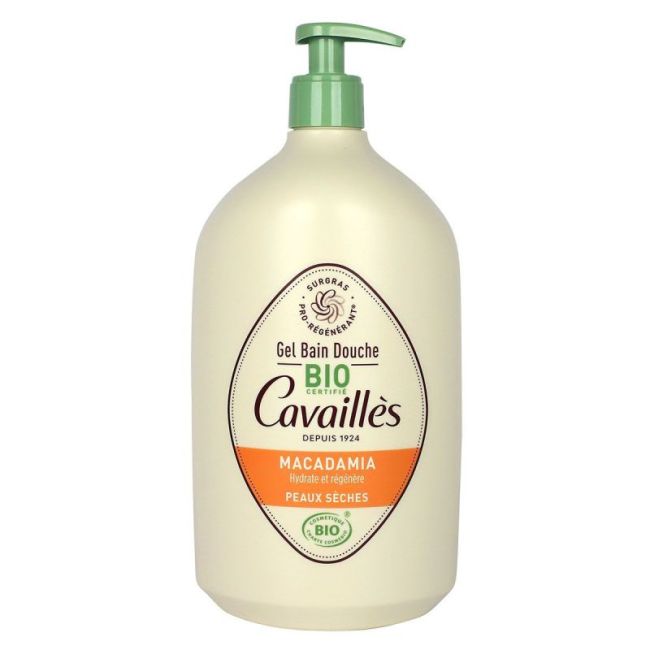 Cavailles Gel Bain Douche Macadamia Bio Fl Pompe/1L