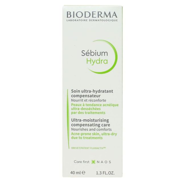 Bioderma Sebium Hydra Cr Hydratante Compensatrice Peaux Dessechees Par Les Traitements T/40Ml