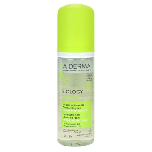 Aderma Biology Mousse Nettoyante Hydra-Protectrice Fl Pompe/150Ml
