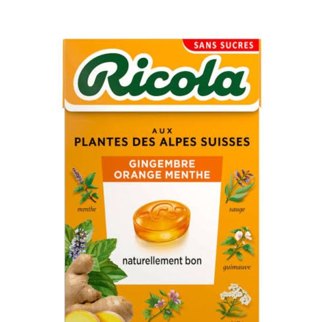 Ricola Gingembre Orange Menthe Ss Sucre