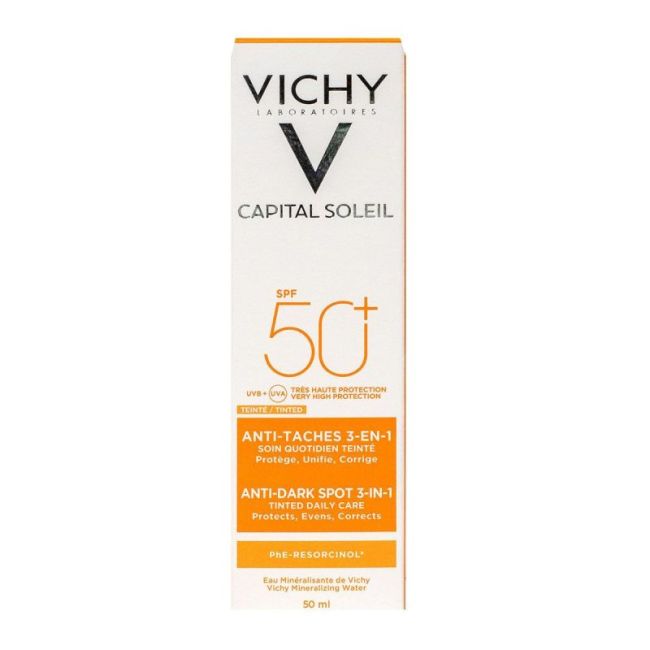 Vichy Capital Soleil Spf50+ Cr Soin Anti-Taches 3 En 1 Teinte T/50Ml