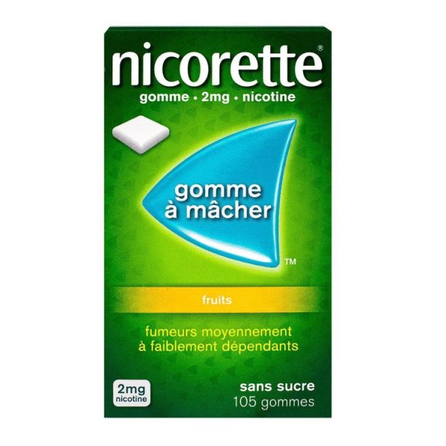 Nicorette 2 Mg Gom A Macher Medic Sans Sucre Fruits Plq/105