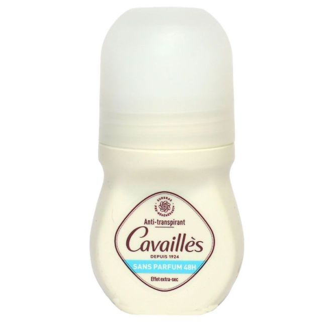 Cavailles Deo Absorb + Deodorant Sans Parfum 48H Roll-On/50Ml