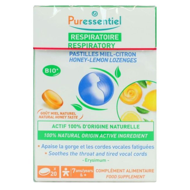 Puressentiel Respiratoire Past Gorge Miel Citron B/20
