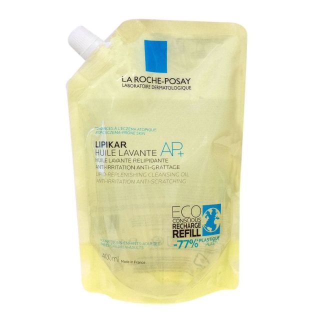Lipikar Ap + La Roche Posay Huile Lavante Relipidante Anti-Grattage Eco-Recharge/400Ml