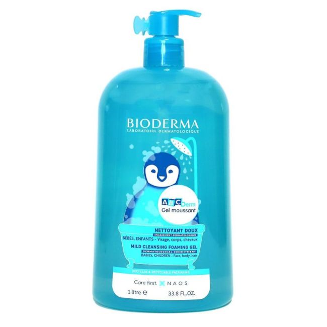 Bioderma Abcderm Moussant Gel Doux Nettoyant Bebe Fl Pompe/1L
