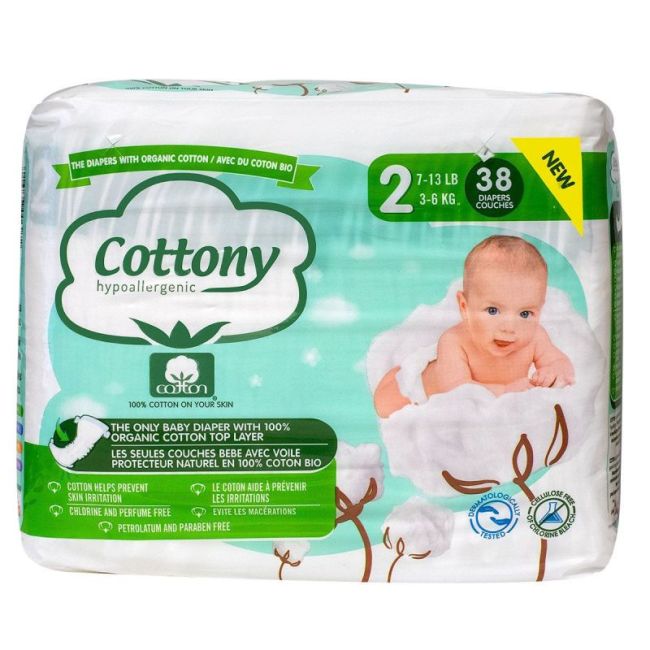 Cottony Couche Bebe T2 3-6Kg B/38
