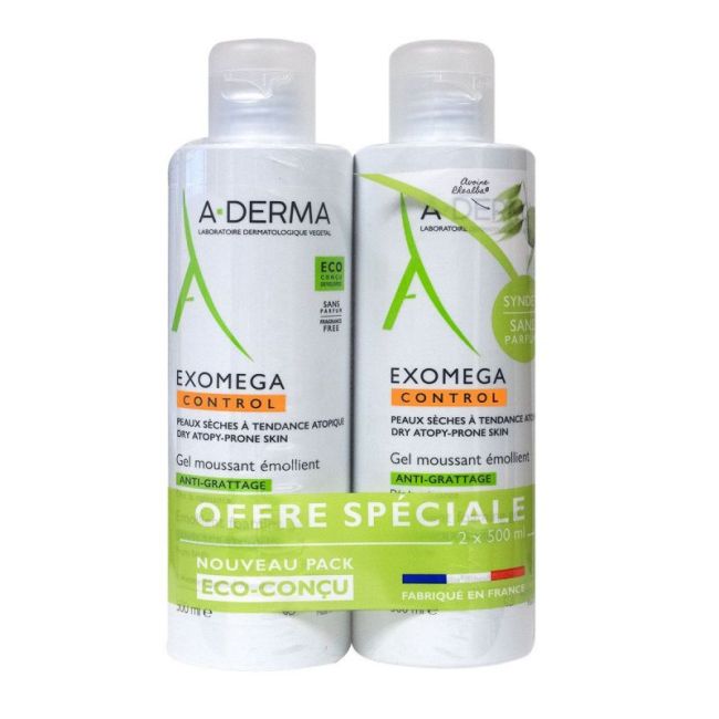 Aderma Exomega Control Gel Moussant Emollient Anti-Grattage 2/500Ml