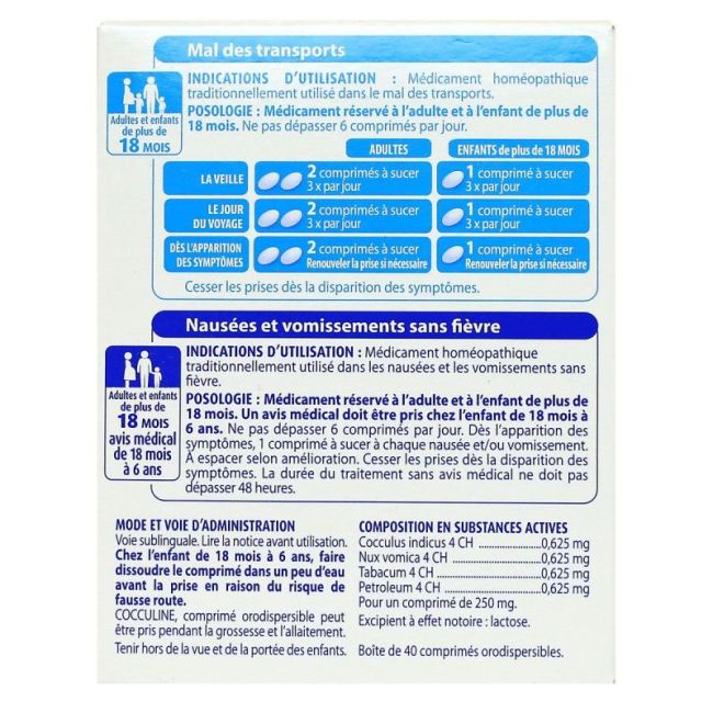 Cocculine Cpr Orodisp Plq/40