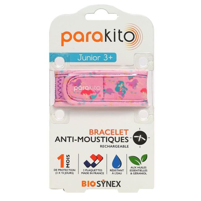 Parakito Junior 2 Bracelet Rechargeable Anti-Moustique Sirenes B/2