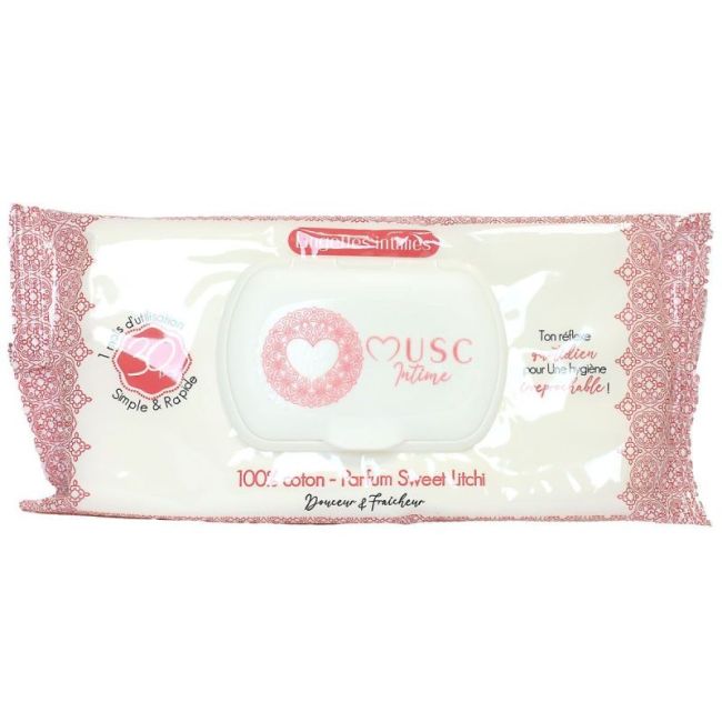 Musc Intime La Delicieuse Lingette Intime Sweet Litchi Paquet/30