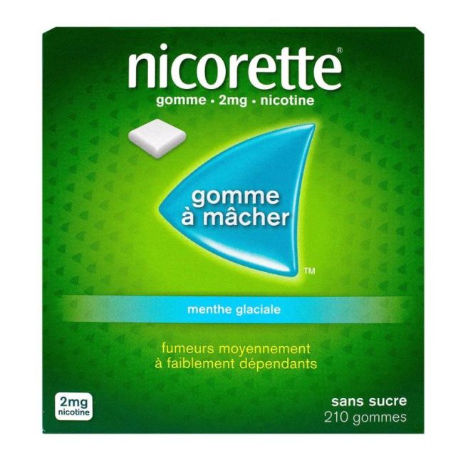 Nicorette 2 Mg Gom A Macher Medic Sans Sucre Menthe Glaciale Plq/210