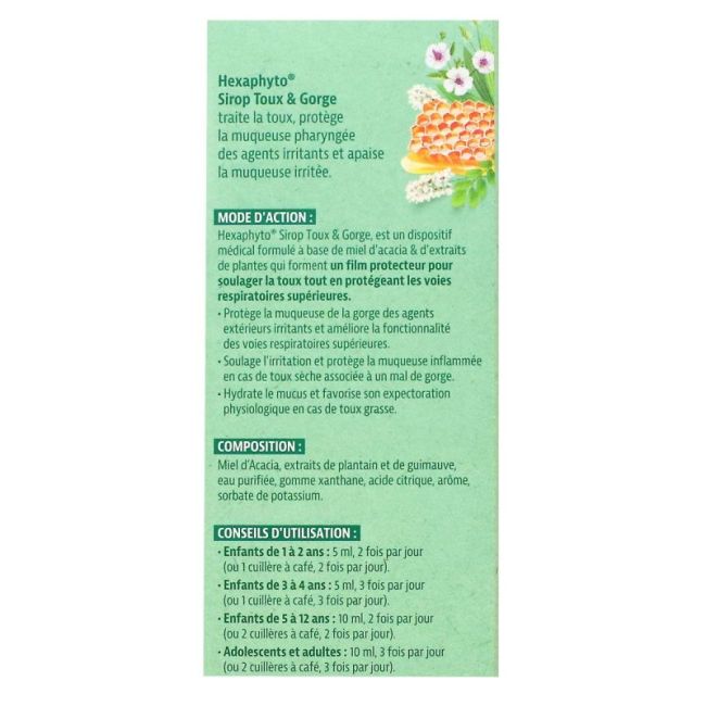 Hexaphyto Sirop Toux Gorge Enfant Fl/150Ml