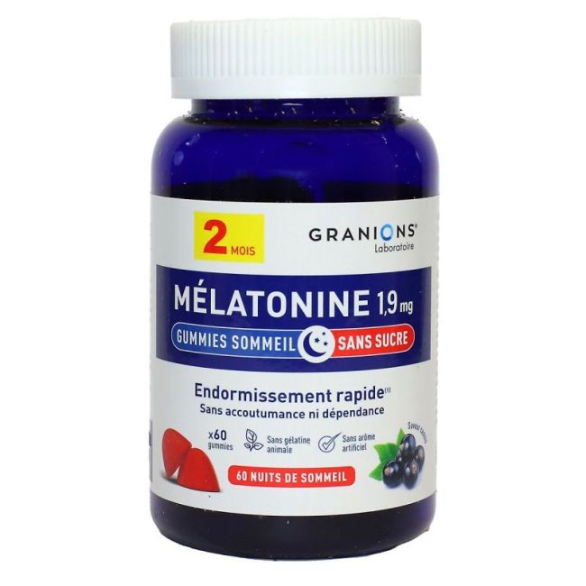 Granions Gummies Melatonine 1,9 Mg Gomme Pilulier/60