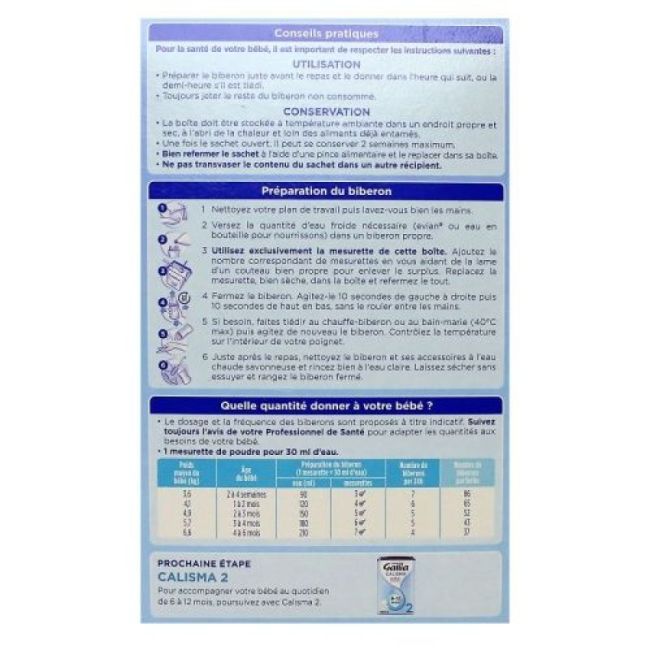 Gallia Calisma 1 Lait Pdre 2Sach/600G