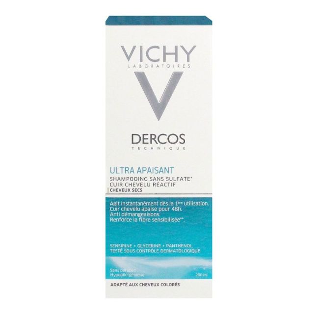 Dercos Shampooing Ultra Apaisant Cheveux Secs Fl/200Ml