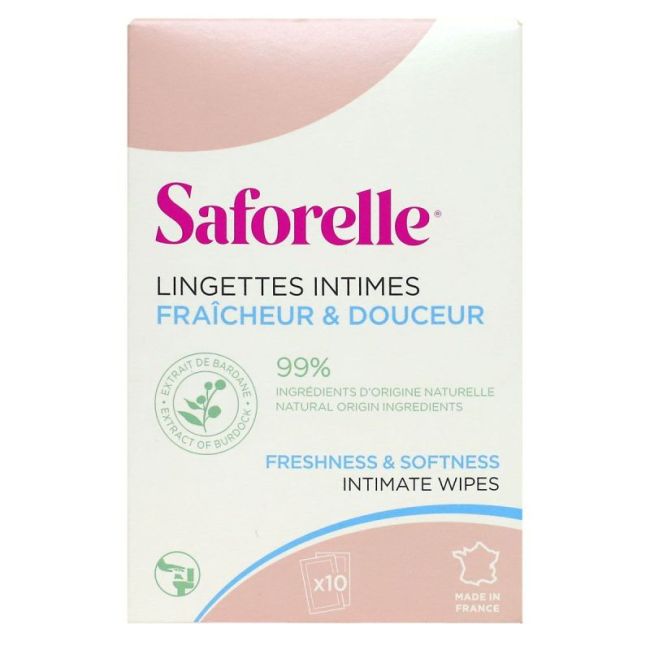 Saforelle Lingette Intime Biodegradable B/10