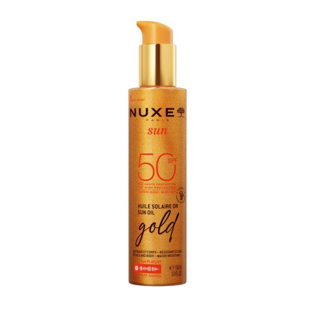 Nuxe Sun Spf50 Huile Solaire Or Haute Protection Fl Pompe/150Ml