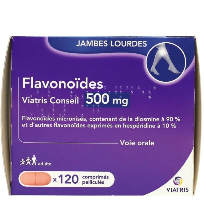 Flavonoïdes Viatris Conseil 500 Mg Cpr Pell Plq/120