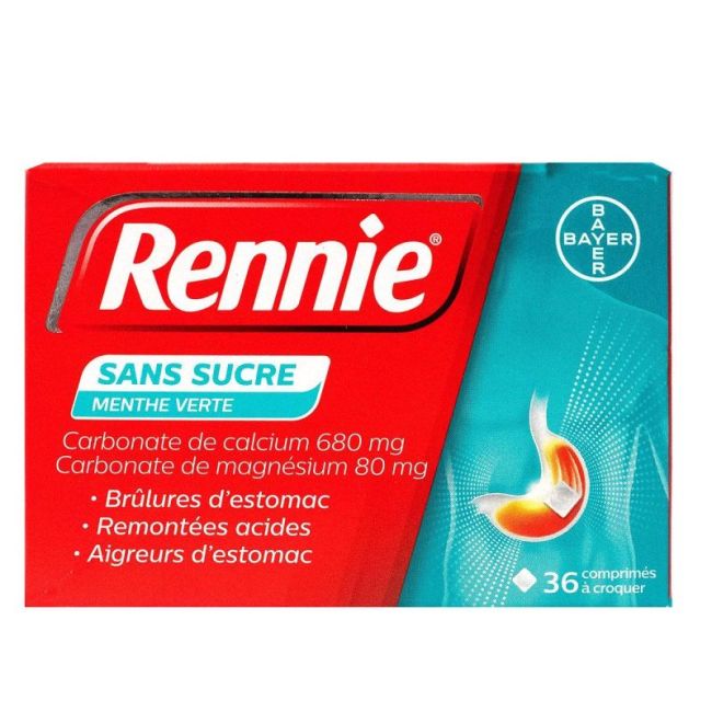 Rennie Sans Sucre Cpr A Croquer Plq/36