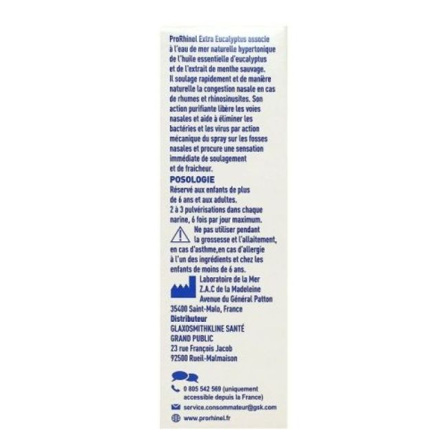 Prorhinel Extra Eucalyptus Spray Nasal Decongestionnant Fl/20Ml