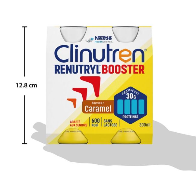 Clinutren Renutryl Booster Nutriment Caramel 4Bouteilles/300Ml