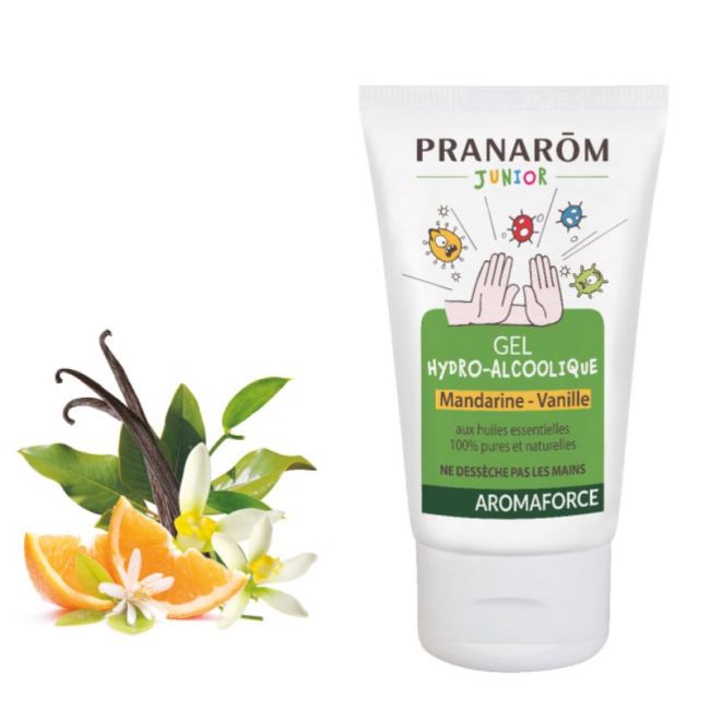 Aromaforce Junior Gel Hydroalcoolique Mandarine Vanille Fl/50Ml