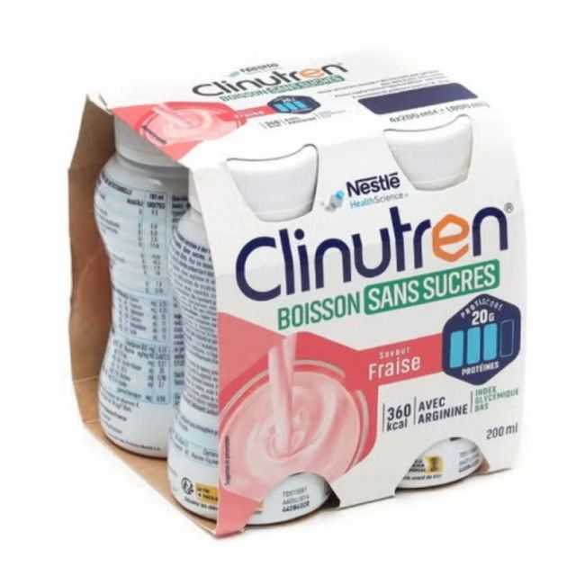 Clinutren Ultra Nutriment Fraise 4Bouteilles/200Ml