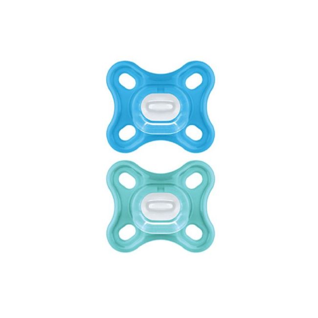 Mam Sucette Comfort Silicone +0Mois Bleu B/2