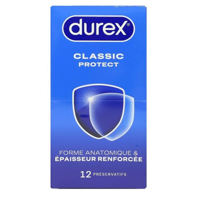 Durex Classic Protect Preservatif Avec Reservoir B/12
