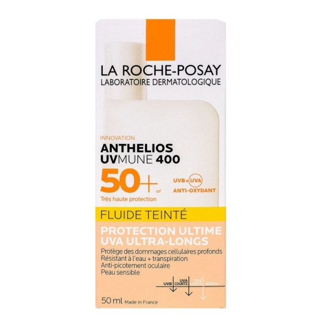 Anthelios Uvmune 400 La Roche Posay Spf50+ Fluide Teinte Avec Parfum Fl Airless/50Ml