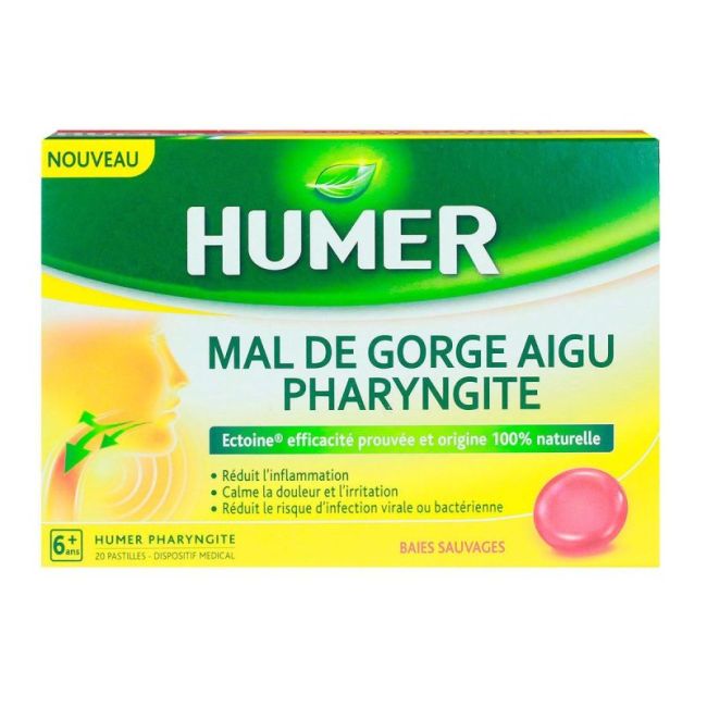 Humer Pharyngite Past Mal De Gorge Fruits Rouges B/20