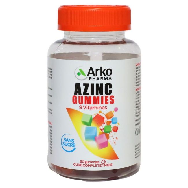Azinc Gomme Vitaminee Adulte Pot/60