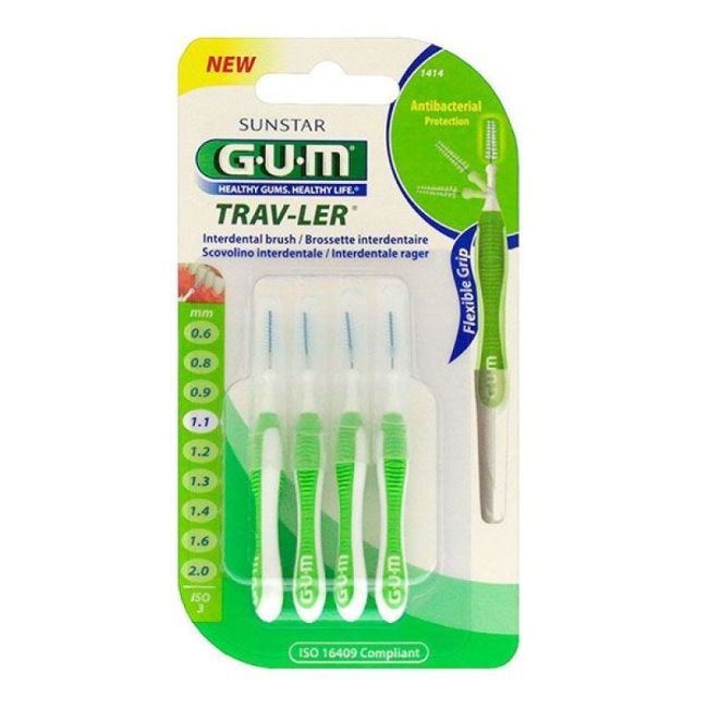 Gum Travler Brossette Inter-Dentaire De Voyage 1.1Mm B/6