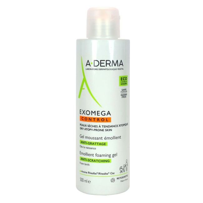 Aderma Exomega Control Gel Moussant Emollient Anti-Grattage Fl/500Ml