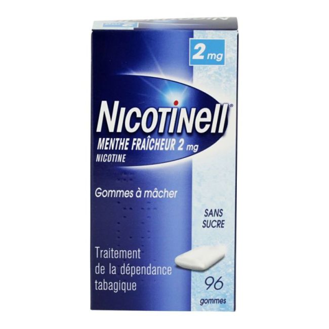 Nicotinell 2 Mg Gom A Macher Medic Menthe Fraicheur Sans Sucre Plq/96
